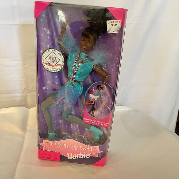 Mattel 1997 Olympic Skater Barbie Doll African American #18503 - Picture 2 of 6